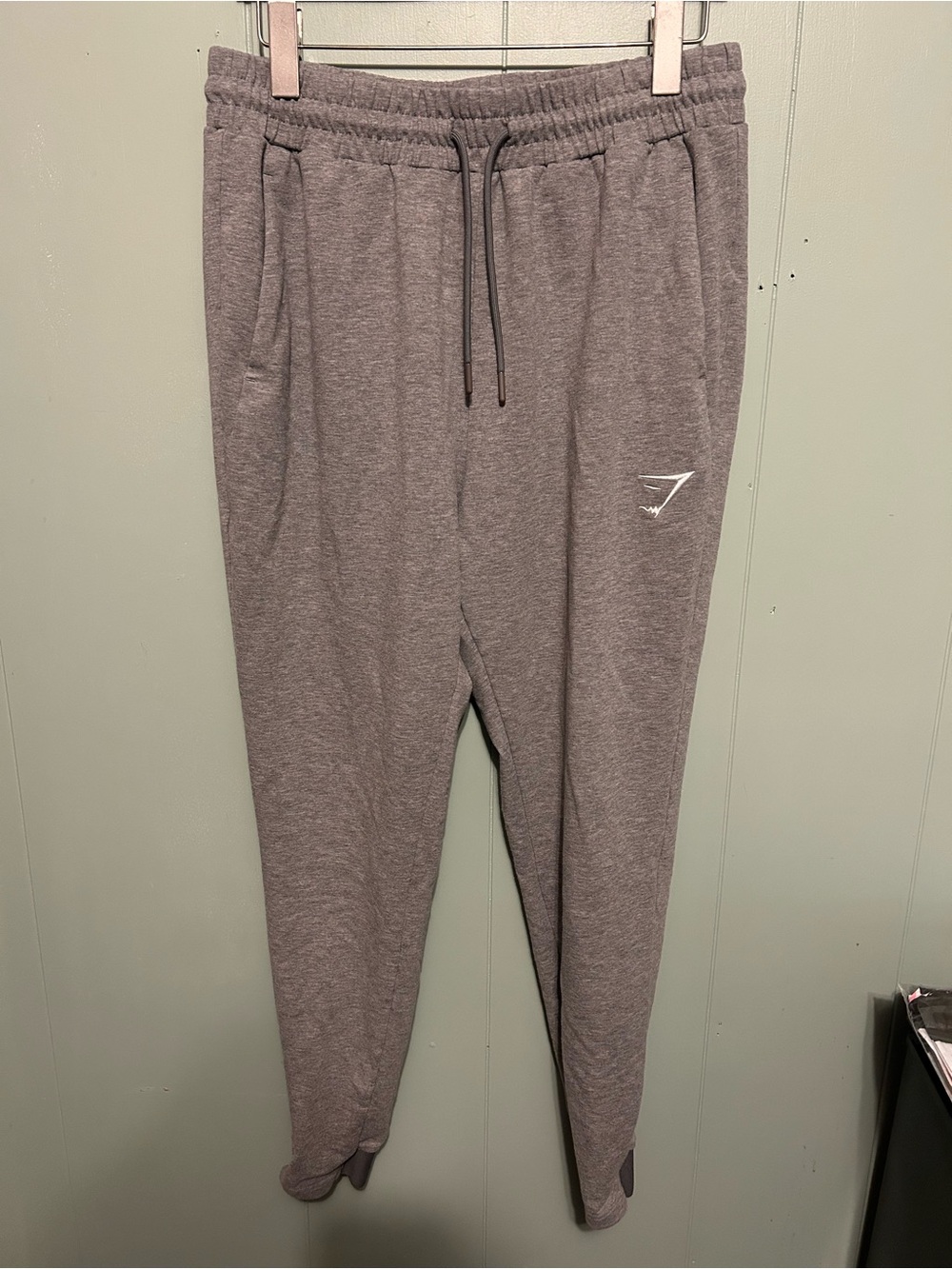Gymshark Gray Men’s Tapered Joggers with Logo